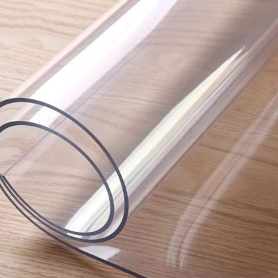 120mm Wide x 2mm Thick Clear Plastic Table Cloth Cover Wipeable PVC Waterproof Table Protector