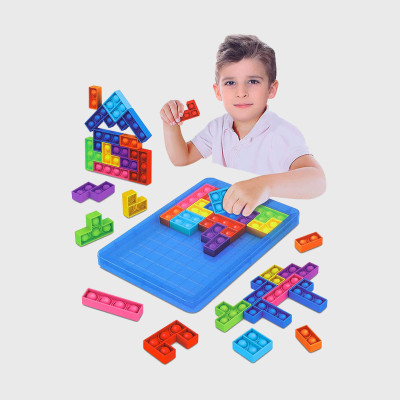 27 Piece Set Jumbo Pop Bubble Toy Building Block Game Puzzle with Tray Large