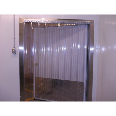2mm Thick x 300mm Wide PVC Strip Curtain Set with Hanging rail