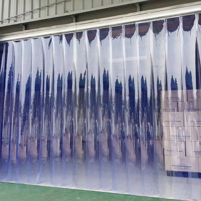2mm Thick x 300mm Wide PVC Strip Curtain Set with Hanging rail