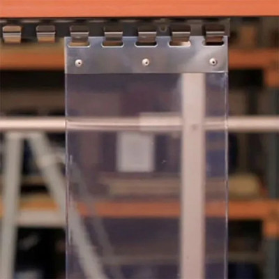 2mm Thick x 300mm Wide PVC Strip Curtain Set with Hanging rail