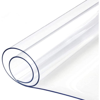 120mm Wide x 2mm Thick Clear Plastic Table Cloth Cover Wipeable PVC Waterproof Table Protector