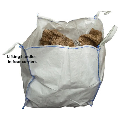 Skirt Top 90x90x105cm Bag | Heavy Duty Woven Sack for Powders, Grains, Aggregates & Fine Materials | 1 Tonne Capacity